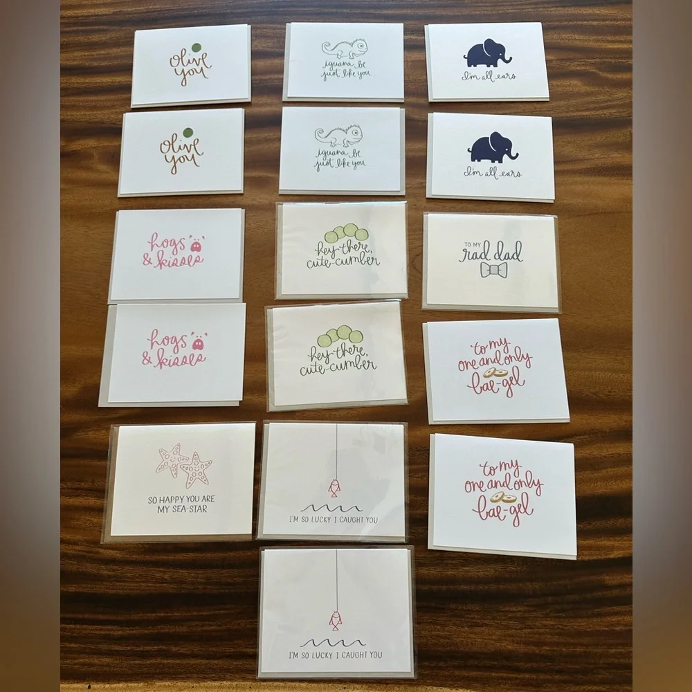 Greeting card set of 16, A Jar of Pickles